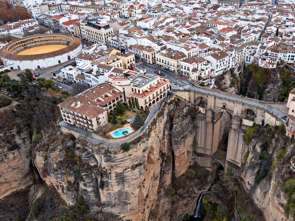 Vista desde el Caminito del Rey de Puente Colgante