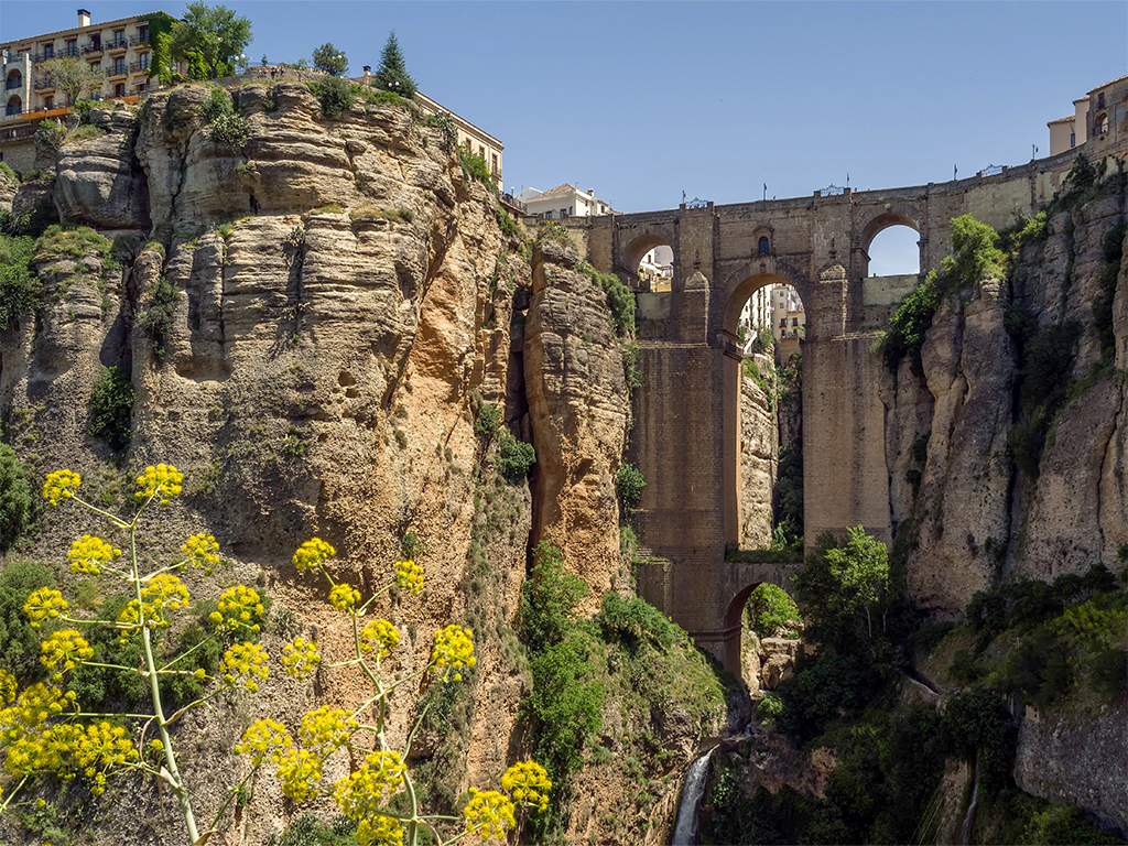 Guiada Caminito del Rey sobre río